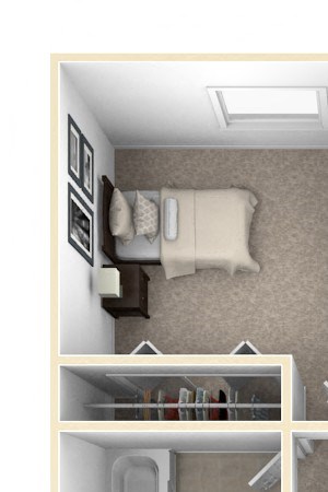 2 Bed 1 Bath Spanish Two Bedroom Floor Plan 2 Bed 1 Bath Spanish Two Bedroom Floor Plan at Old Monterey Apartments, Springfield, MO, 65807